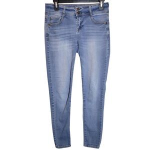 Wallflower Womens Size 5 Blue Solid Ultrafit Skinny Jeans
